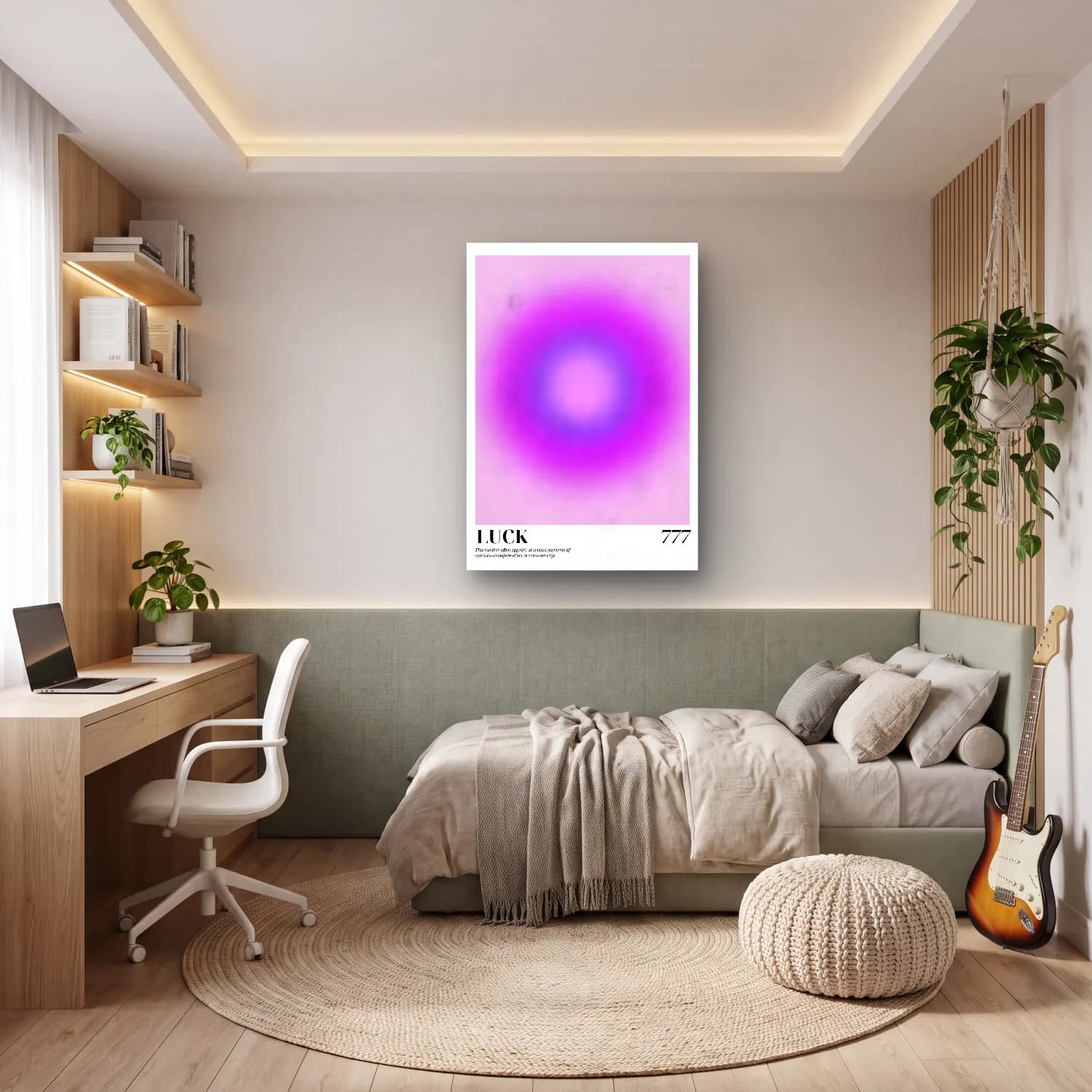 Pastel Renk Alanları No. 67 cam tablo — genç odasında