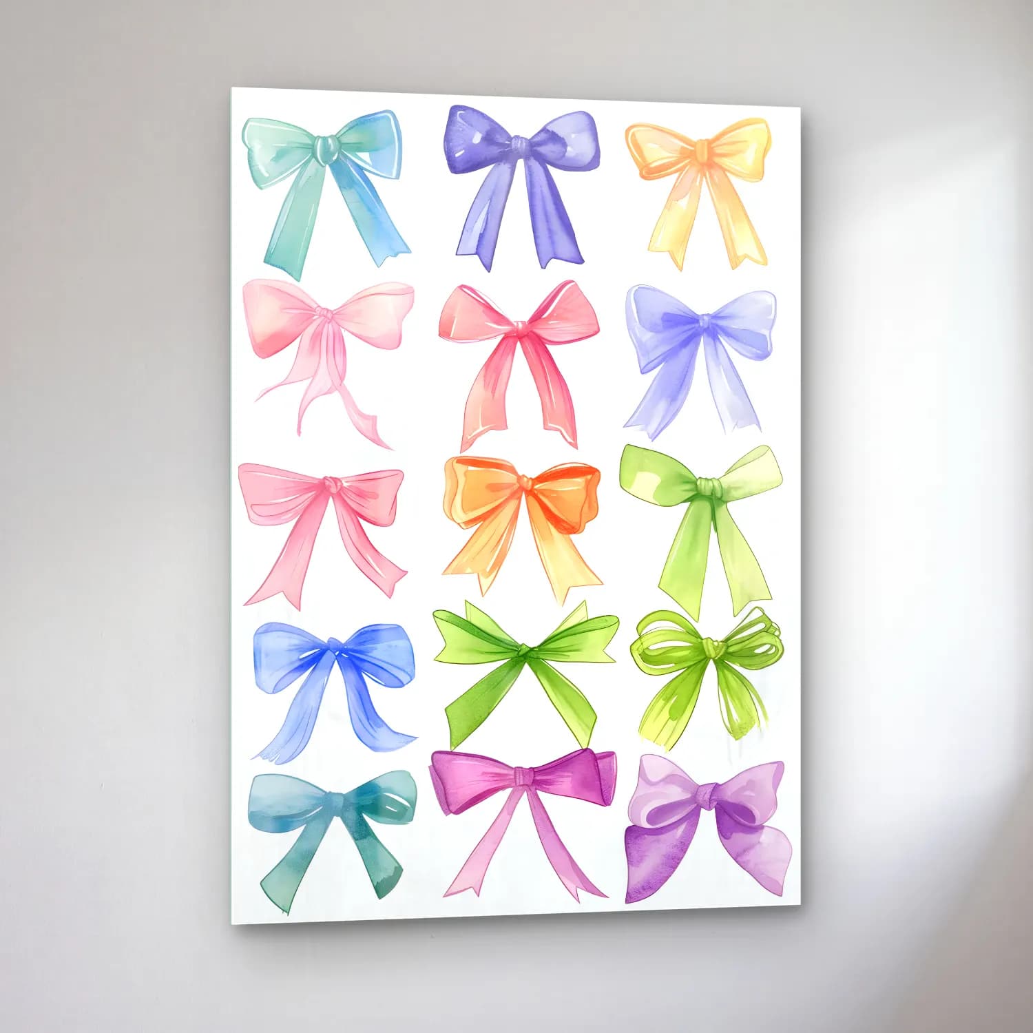 Pastel Fiyonk No. 38 cam tablo — sol açıdan görünüm
