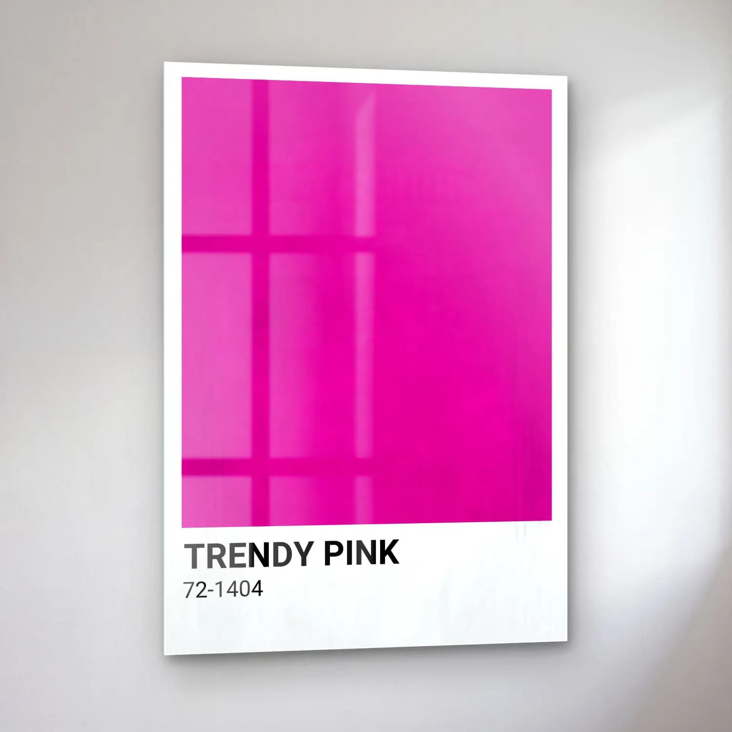 Pastel Flamingo No. 3 cam tablo — sol açıdan görünüm