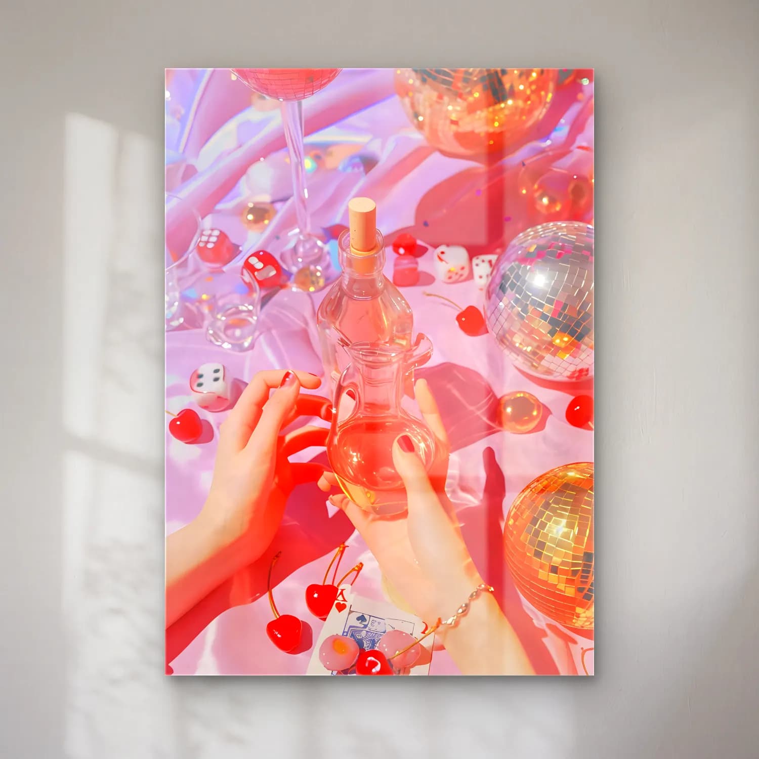Pastel Parfüm Şişesi No. 7 cam tablo — Pastel Parfüm Şişesi No. 7 — pastel parfüm şişesi
