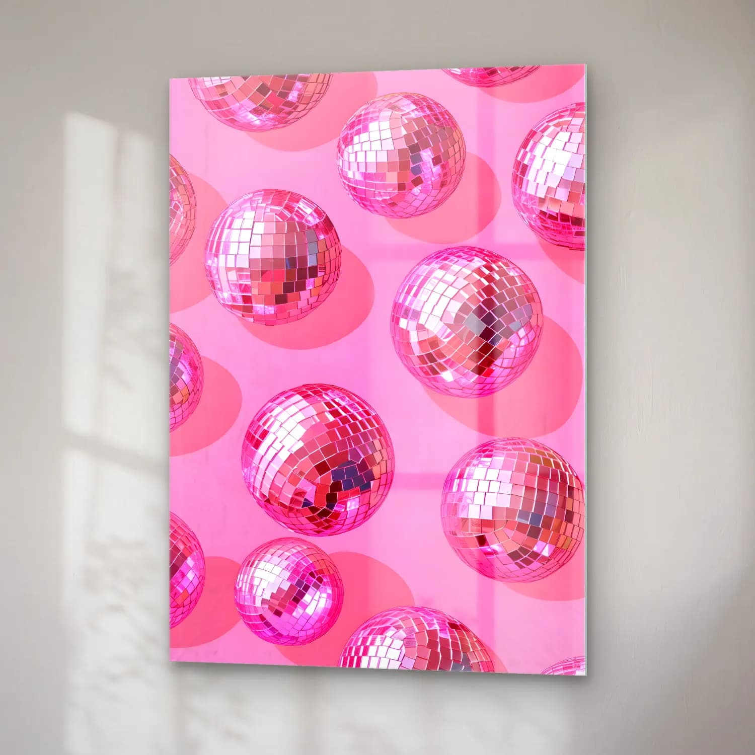 Pastel Yılbaşı Süsleri No. 53 cam tablo — sağ açıdan görünüm