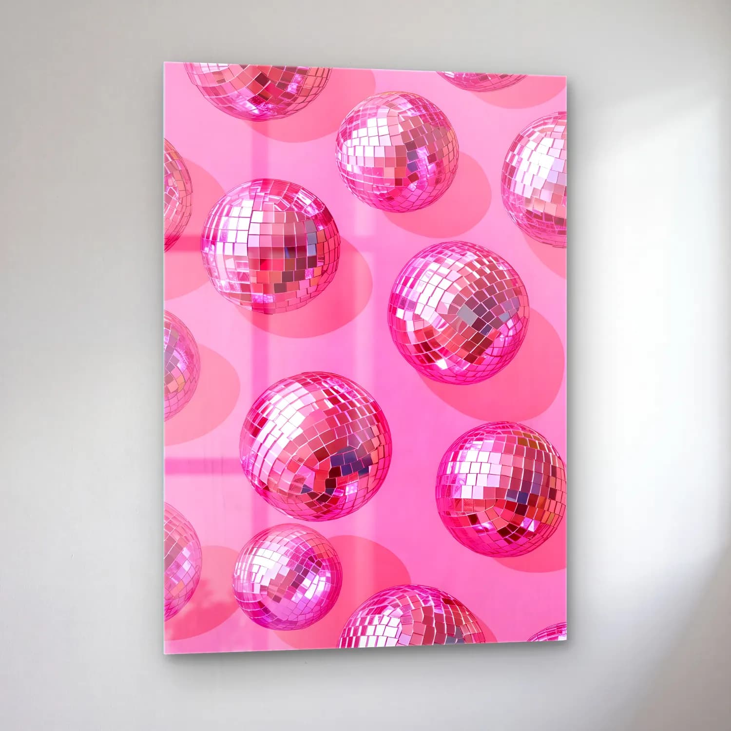 Pastel Yılbaşı Süsleri No. 53 cam tablo — sol açıdan görünüm