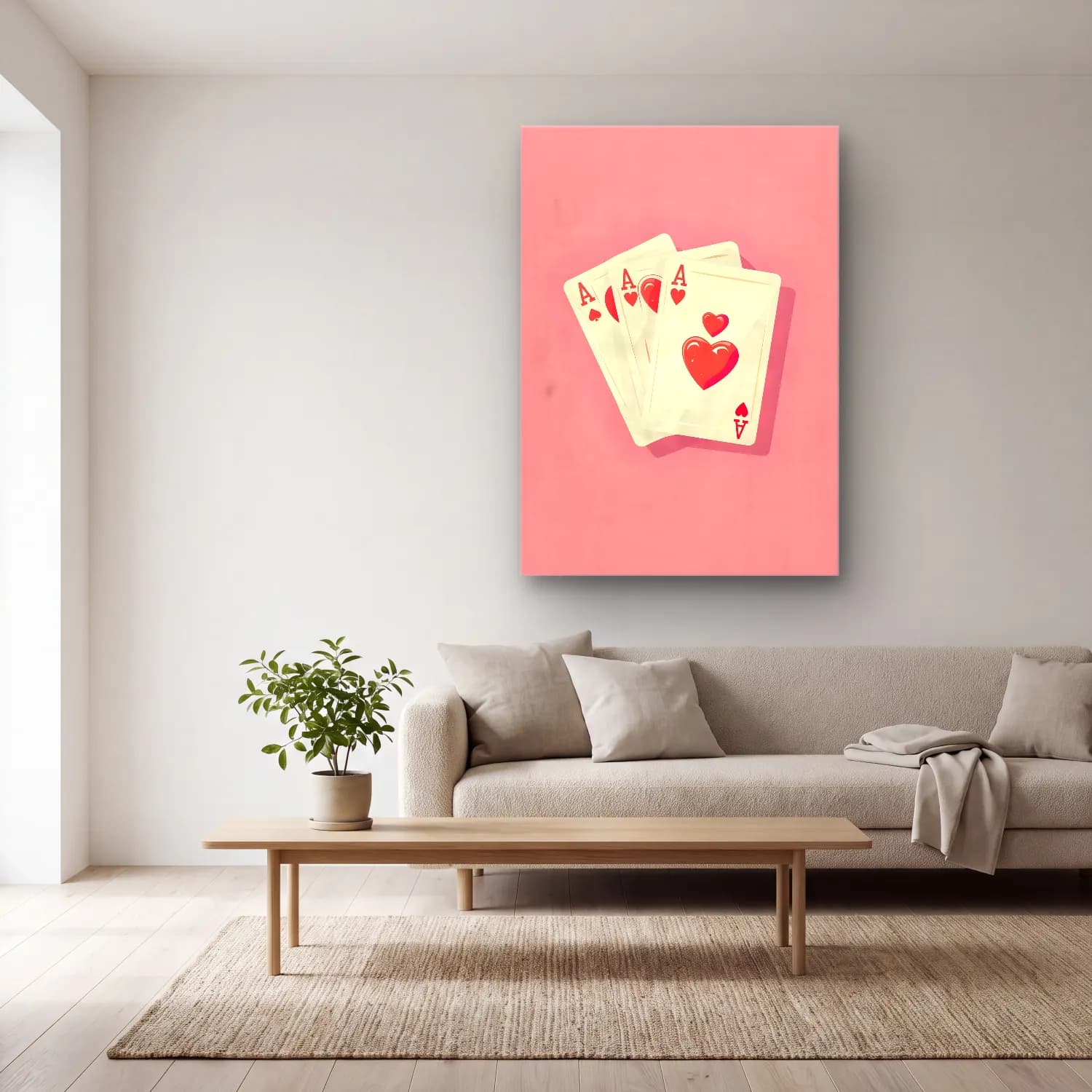 Sevimli İllüstrasyon Tenis – Pembe Tonlar cam tablo — açık renk salonda