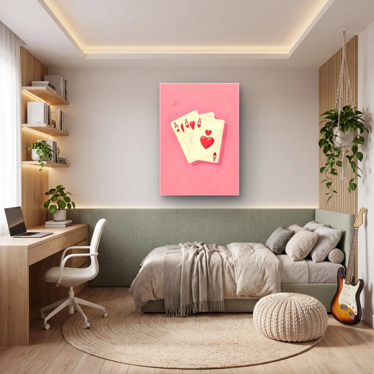 Sevimli İllüstrasyon Tenis – Pembe Tonlar cam tablo — genç odasında