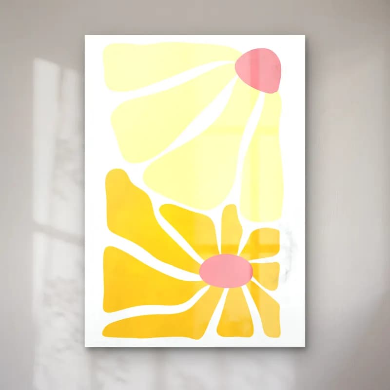 Boho Çiçek Deseni No. 94 cam tablo — Boho Çiçek Deseni No. 94 — boho çiçek deseni