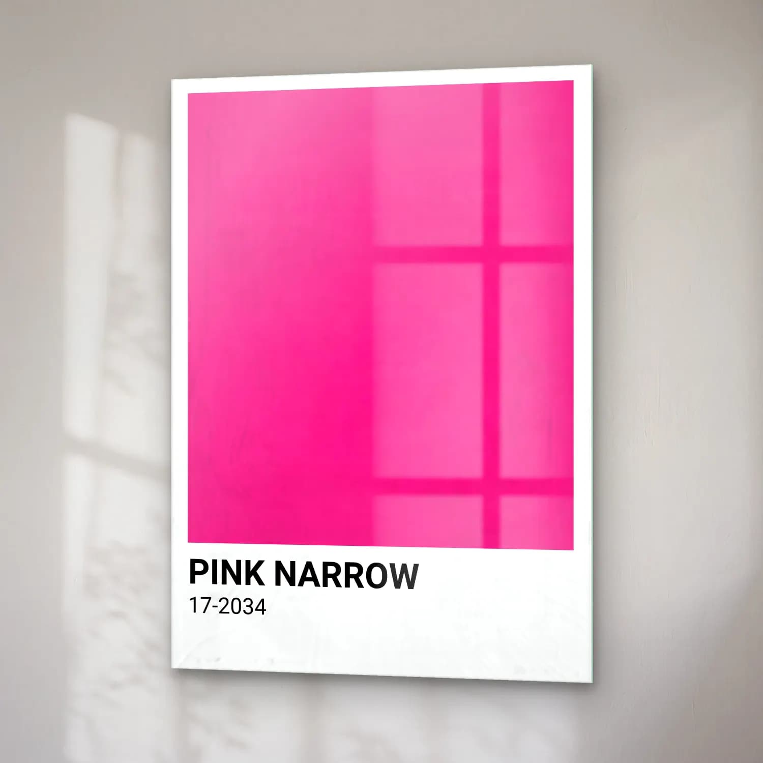 Pastel Pembe Şakayıklar No. 15 cam tablo — sağ açıdan görünüm