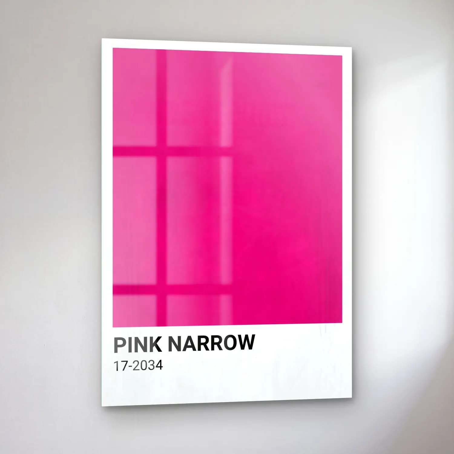 Pastel Pembe Şakayıklar No. 15 cam tablo — sol açıdan görünüm