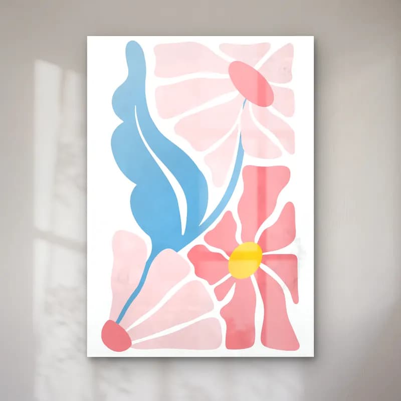 Pastel Çiçek Deseni No. 207 cam tablo — Pastel Çiçek Deseni No. 207 — pastel çiçek deseni