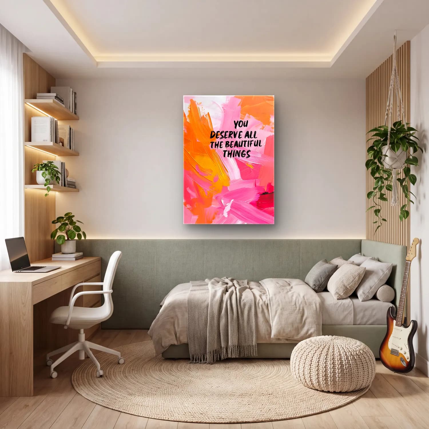 Maksimalist Söz Posteri No. 7 cam tablo — genç odasında