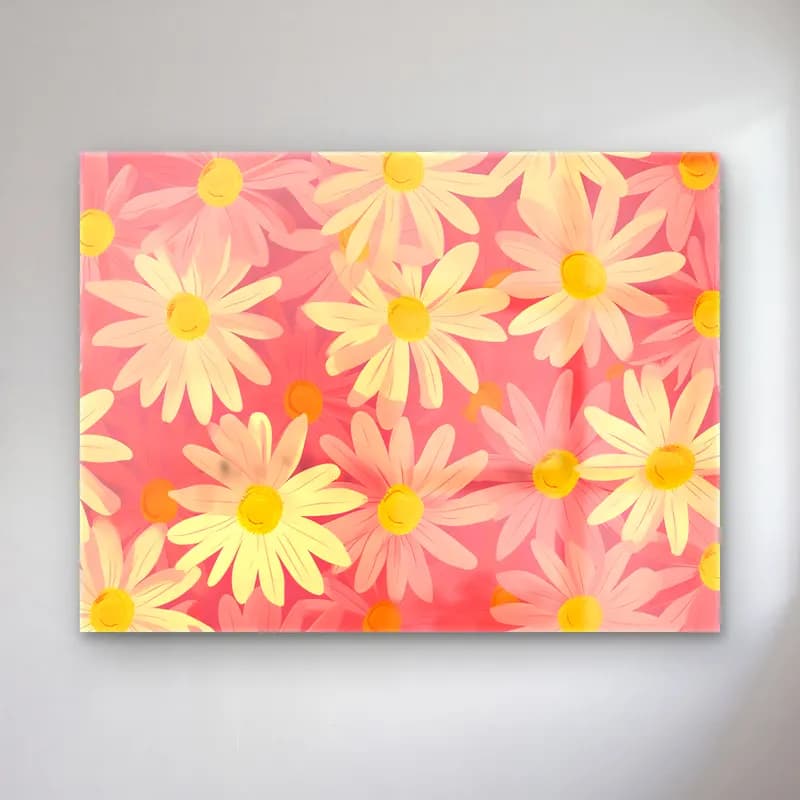 Pastel Papatyalar No. 22 cam tablo — Pastel Papatyalar No. 22 — pastel papatyalar