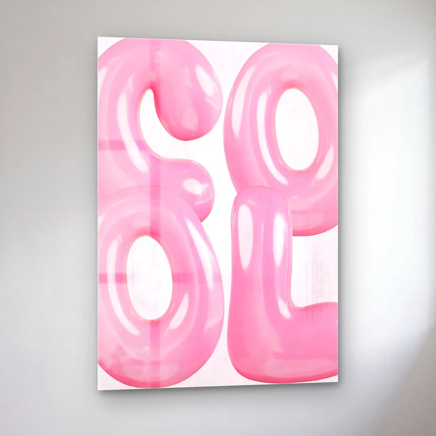Pastel Harf Posteri No. 10 cam tablo — sol açıdan görünüm