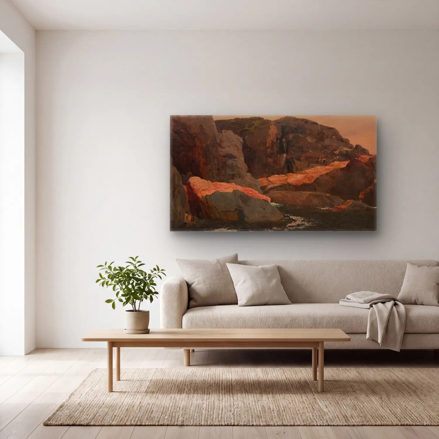 Frederic Edwin Church – Laborador, Big Island, Battle Harbor cam tablo — açık renk salonda