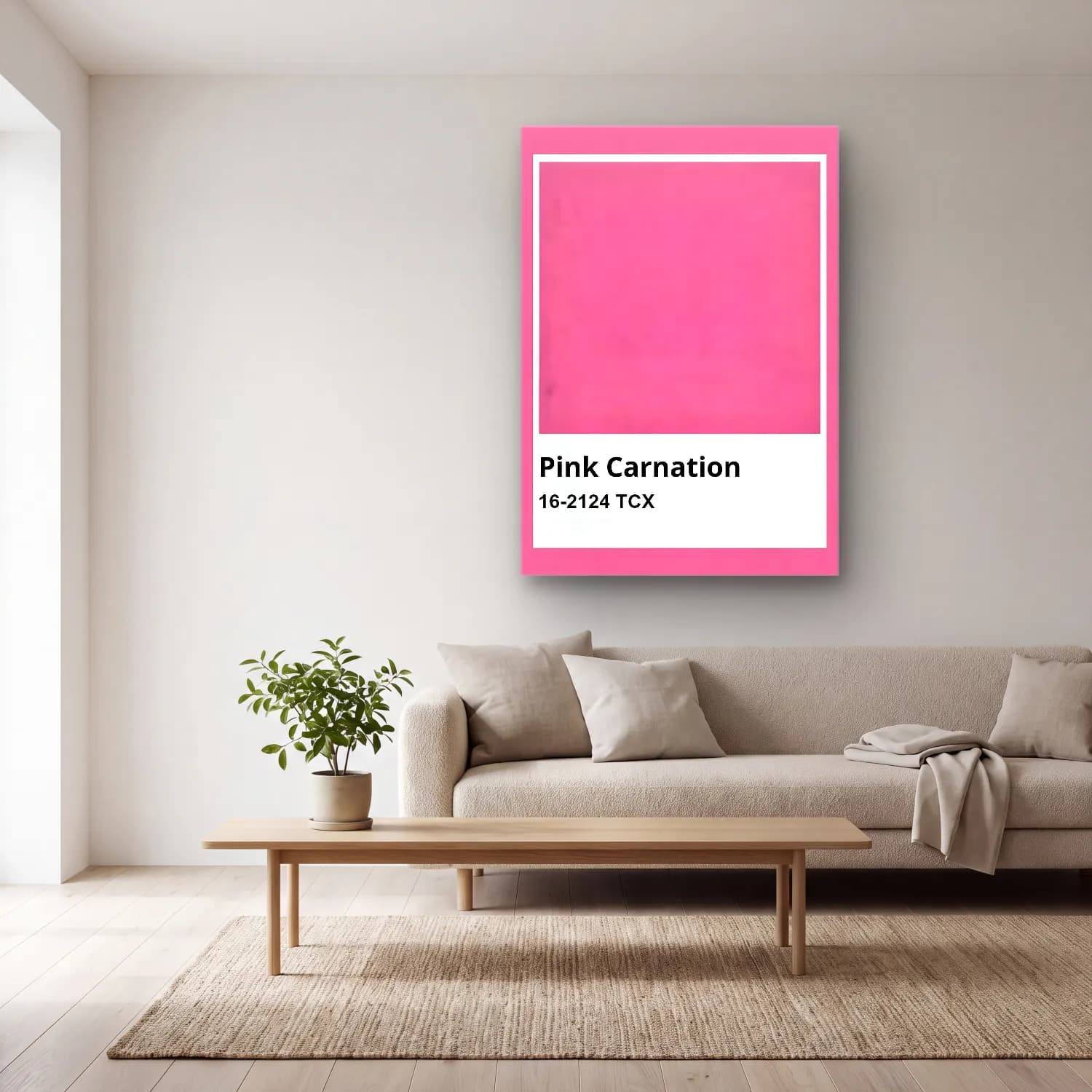 Pastel Pembe Şakayıklar No. 16 cam tablo — açık renk salonda