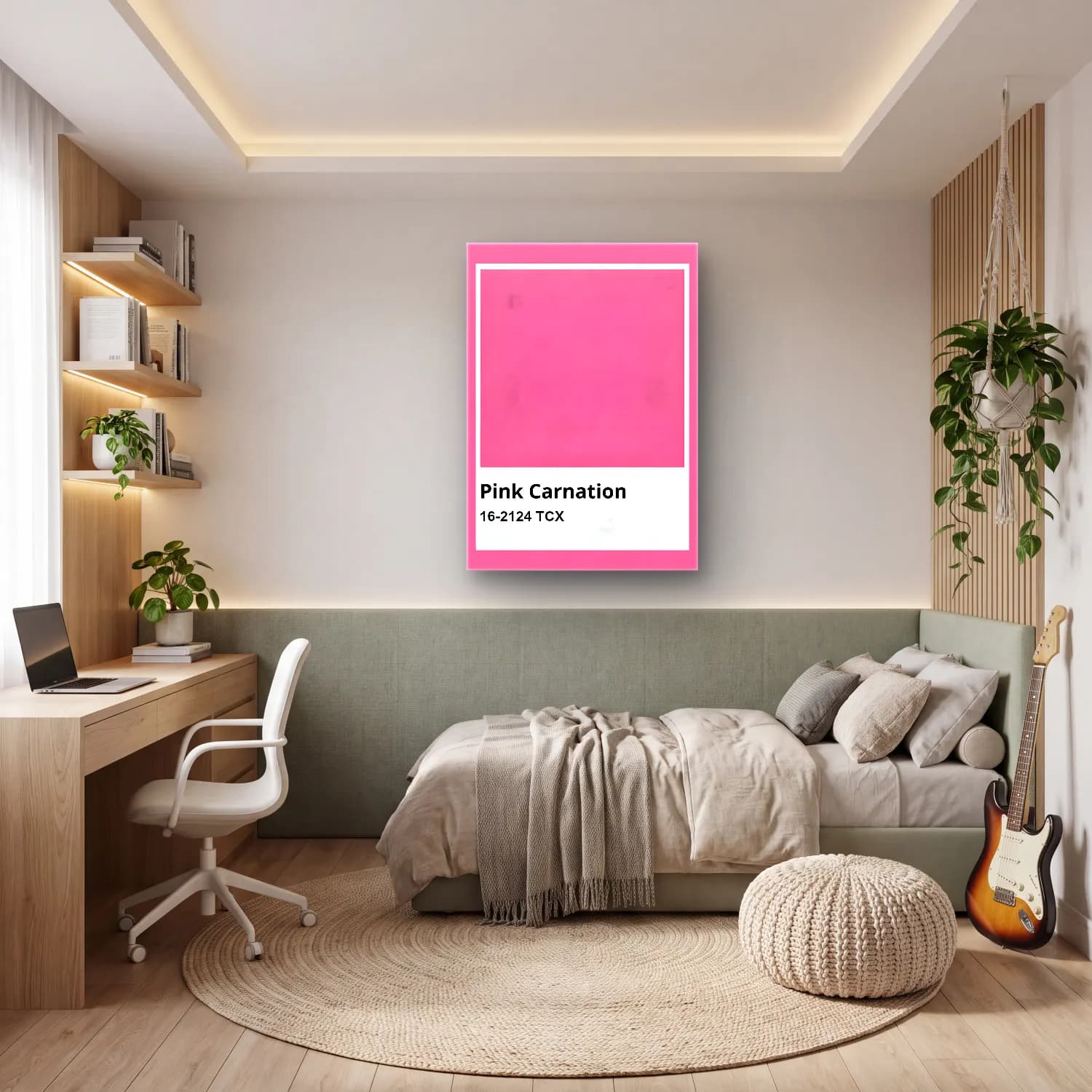 Pastel Pembe Şakayıklar No. 16 cam tablo — genç odasında