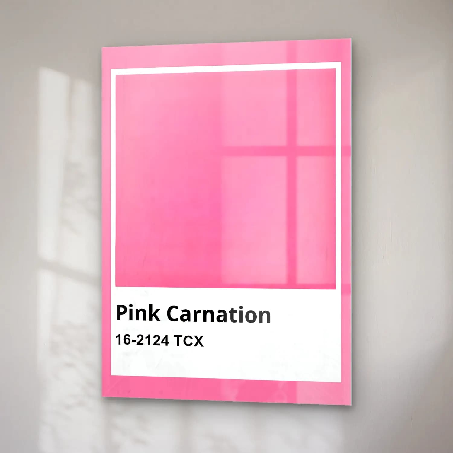 Pastel Pembe Şakayıklar No. 16 cam tablo — sağ açıdan görünüm