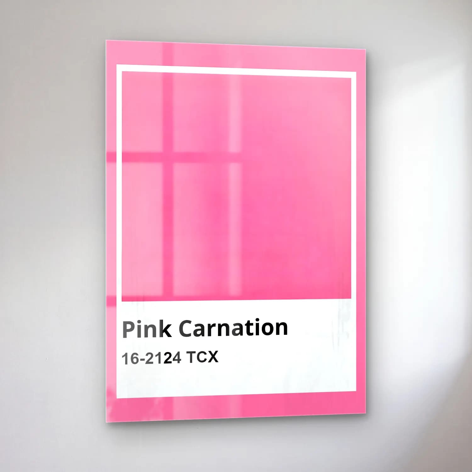 Pastel Pembe Şakayıklar No. 16 cam tablo — sol açıdan görünüm