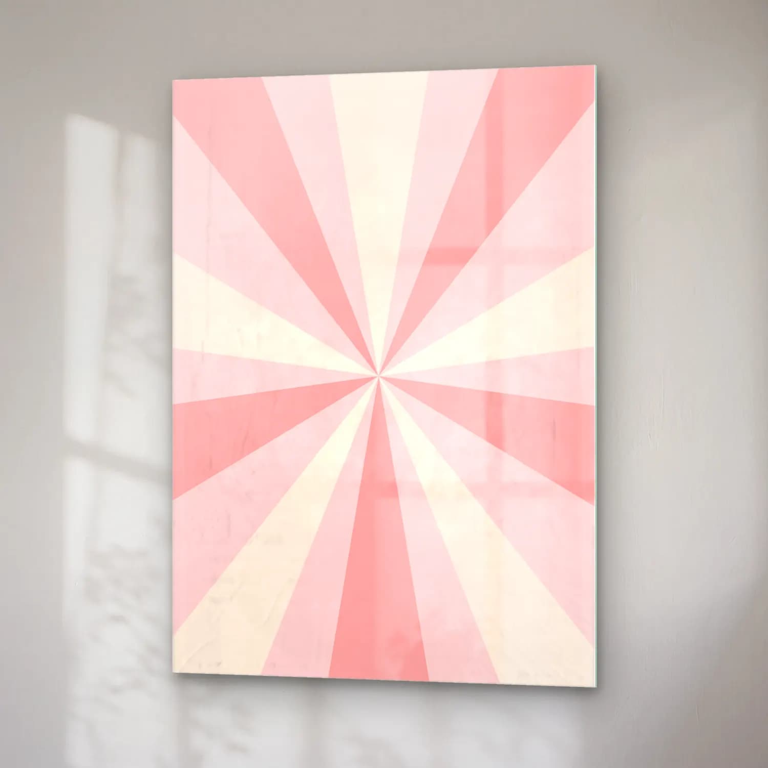Pastel Fiyonk No. 39 cam tablo — sağ açıdan görünüm
