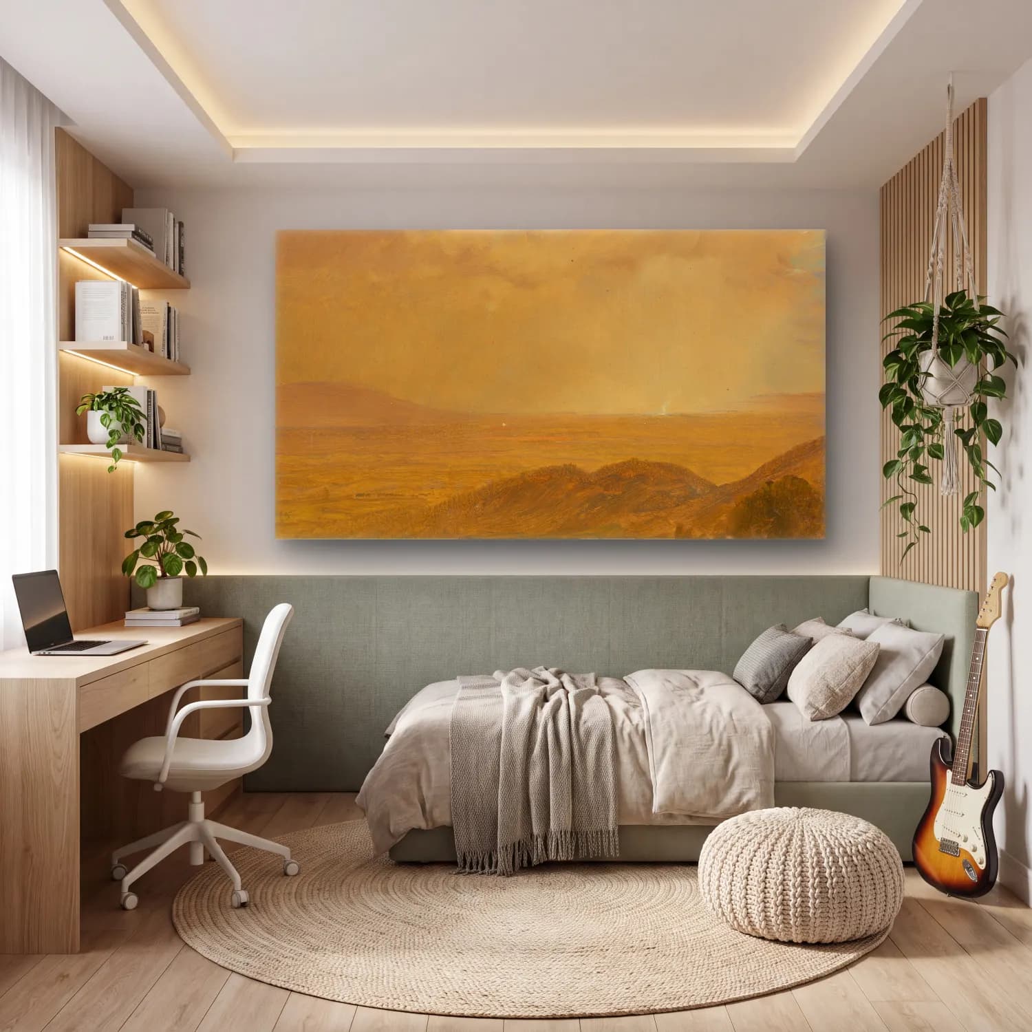 Frederic Edwin Church – Landscape VIII cam tablo — genç odasında