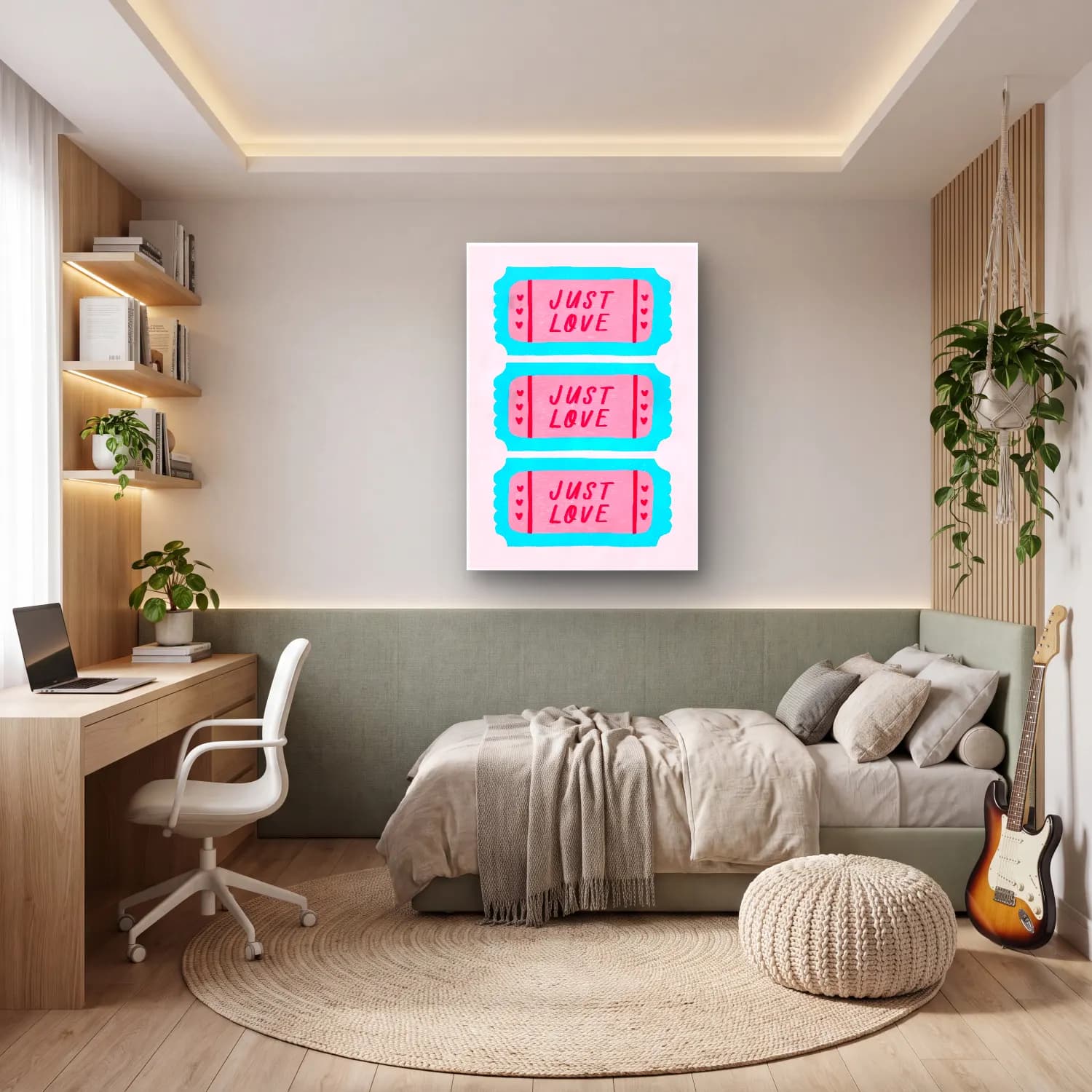 Pastel Söz Posteri No. 67 cam tablo — genç odasında