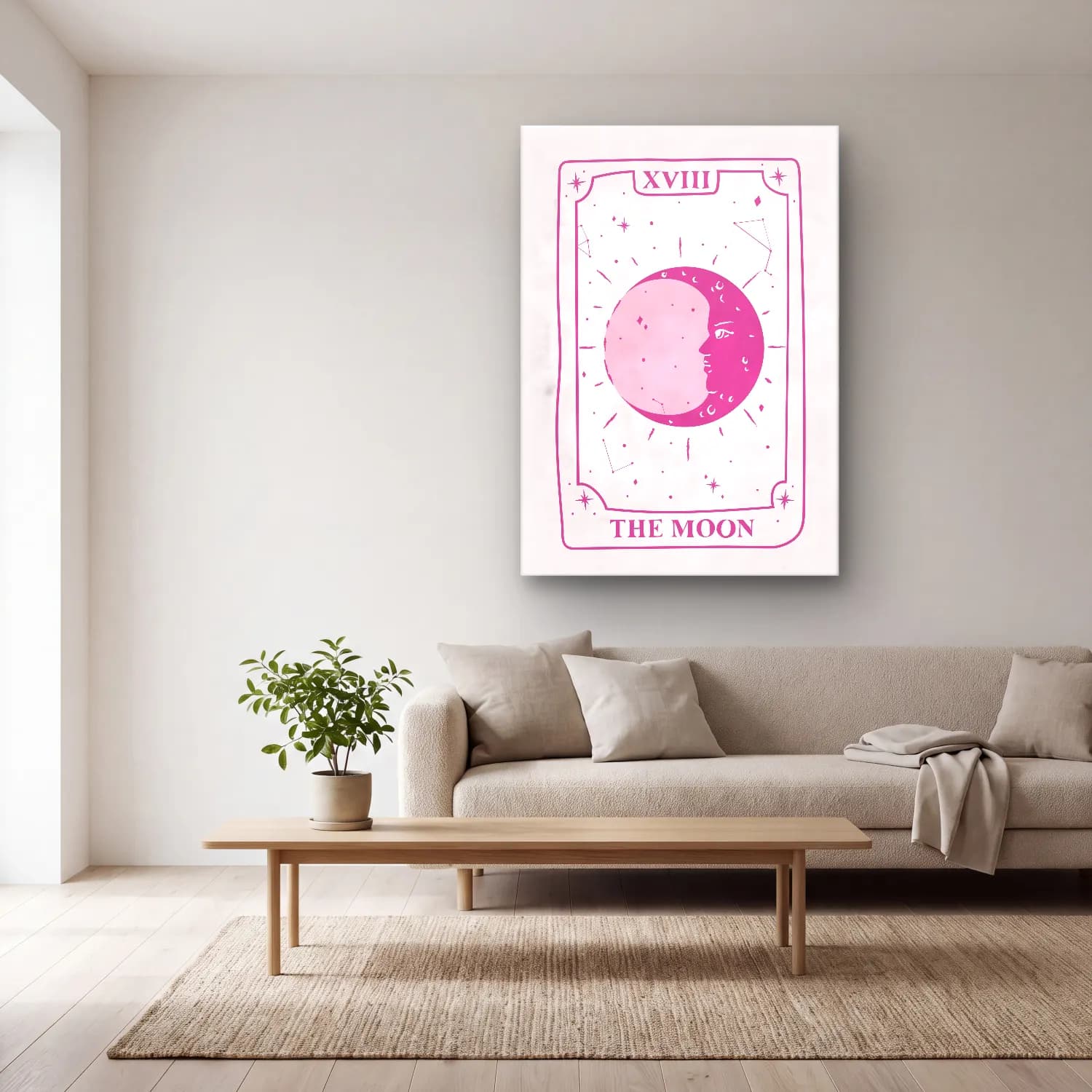 Pastel Gök Haritası No. 4 cam tablo — açık renk salonda