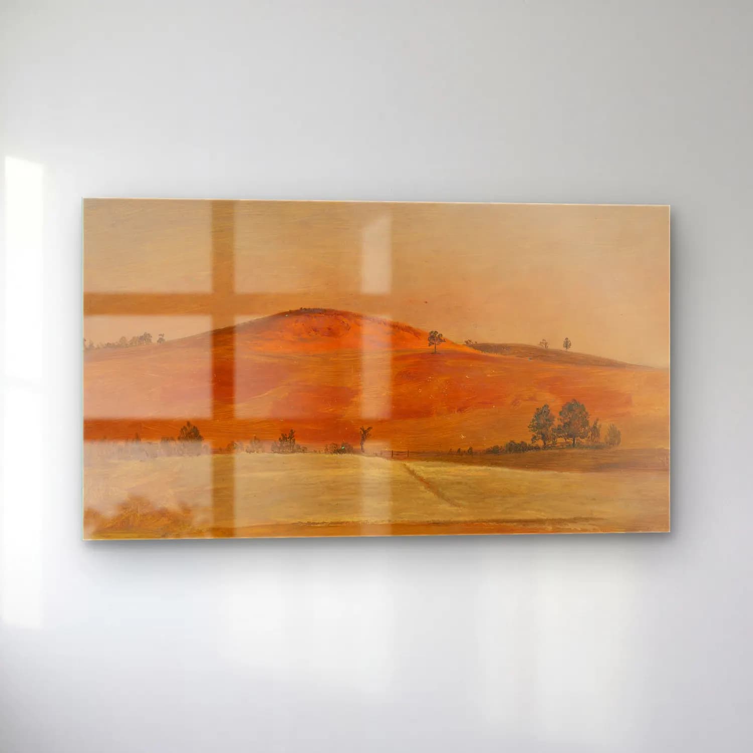 Frederic Edwin Church – Landscape with Low Hill and Fields cam tablo — sol açıdan görünüm
