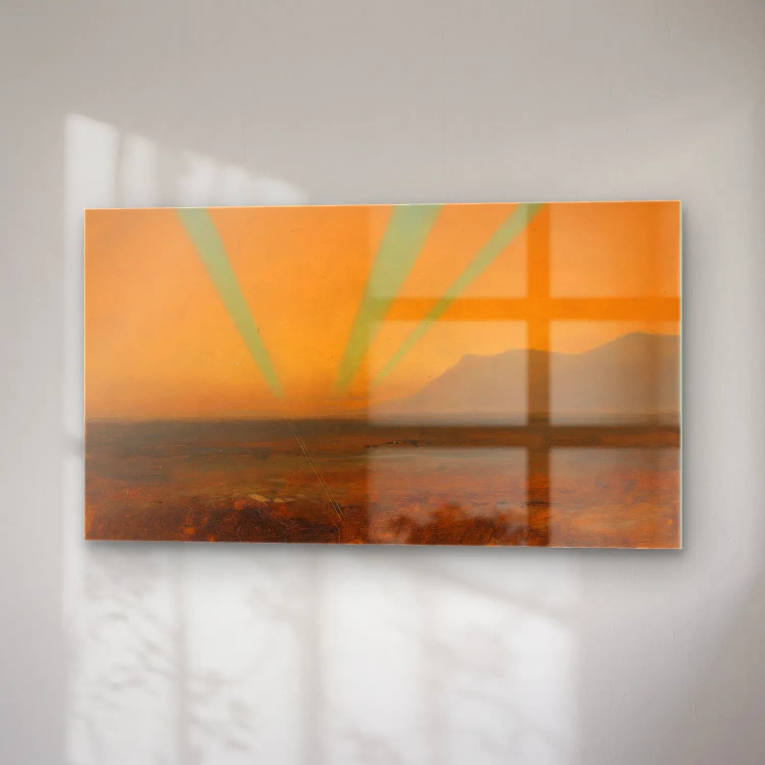 Frederic Edwin Church – Landscape with Sunset cam tablo — sağ açıdan görünüm