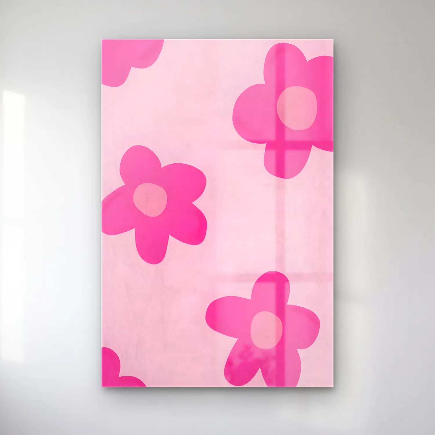 RETRO - TRENDY – Çiçek Deseni No. 10 cam tablo — RETRO - TRENDY – Çiçek Deseni No. 10 — pastel çiçek deseni