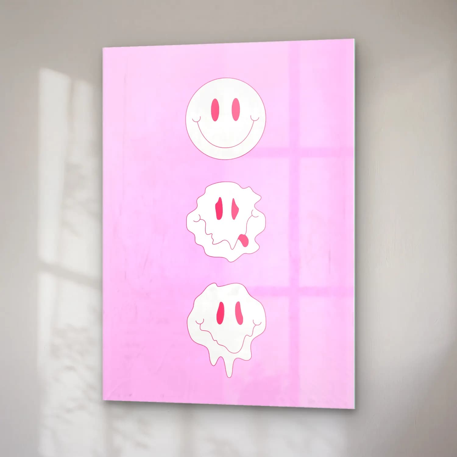 RETRO - TRENDY – Dondurma – Pembe Tonlar cam tablo — sağ açıdan görünüm