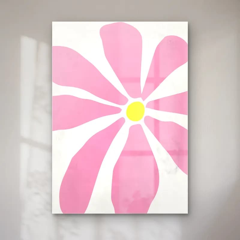 RETRO - TRENDY – Çiçek Deseni cam tablo — RETRO - TRENDY – Çiçek Deseni — pastel çiçek deseni