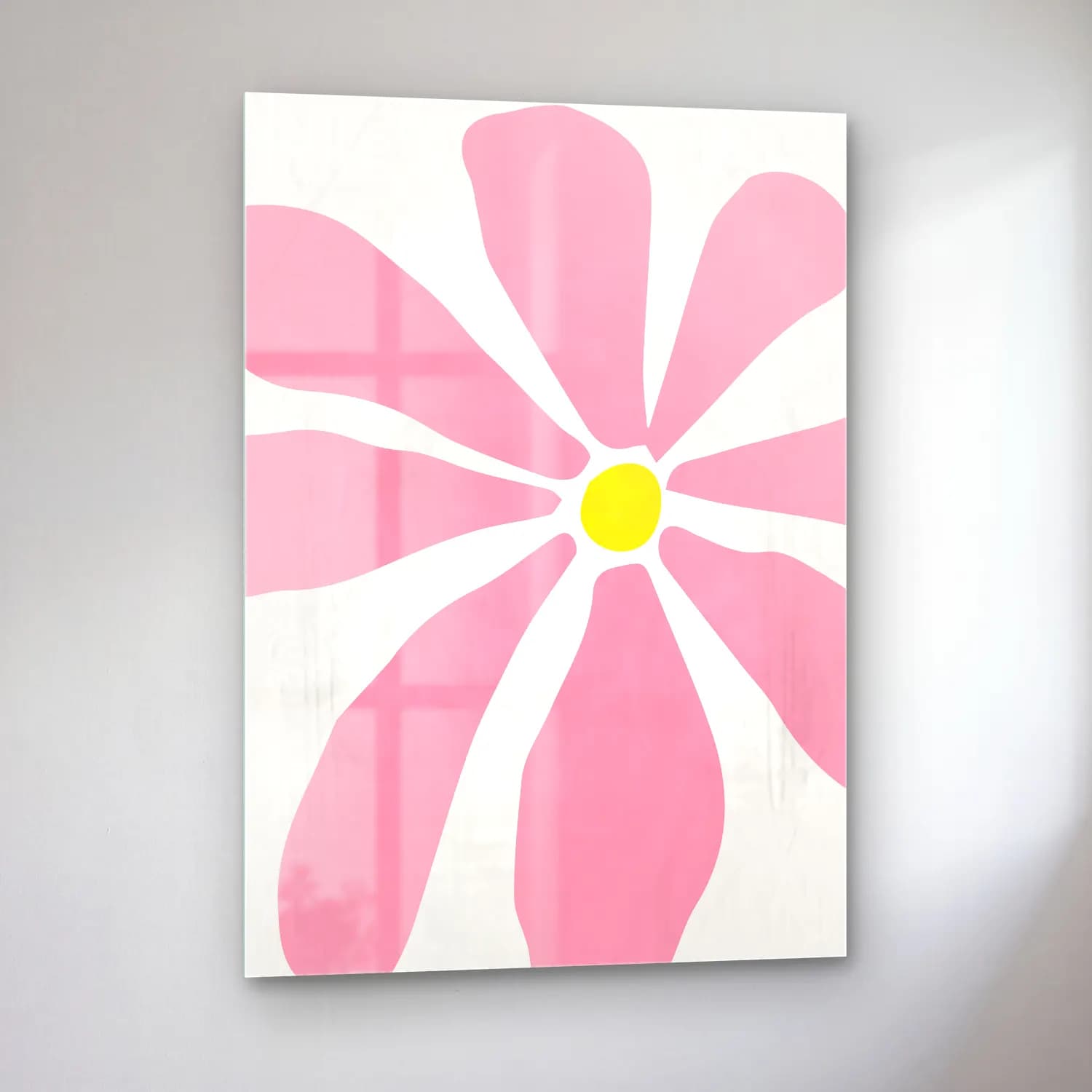 RETRO - TRENDY – Çiçek Deseni cam tablo — sol açıdan görünüm