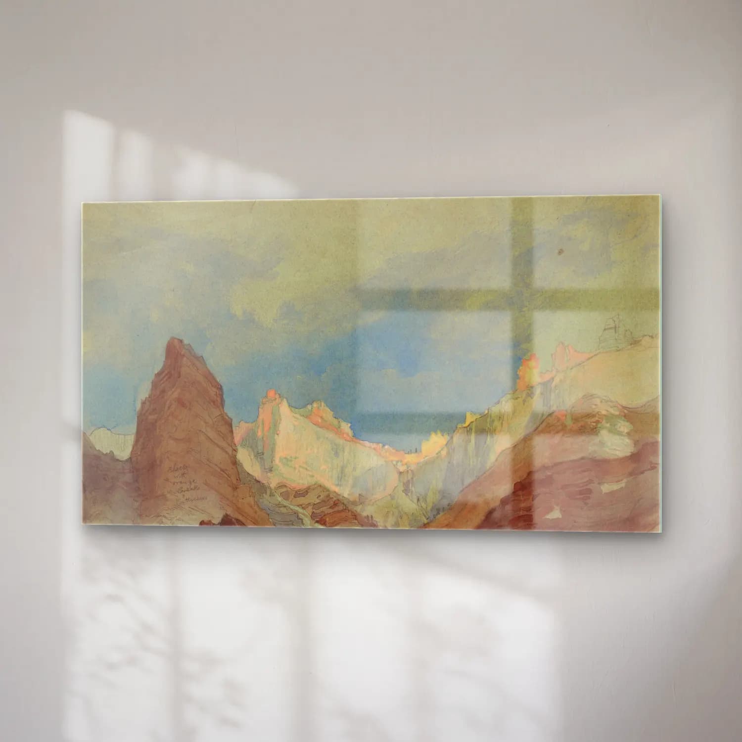 Frederic Edwin Church – Looking up the Trail at Bright Angel, Grand Canyon, Arizona cam tablo — sağ açıdan görünüm