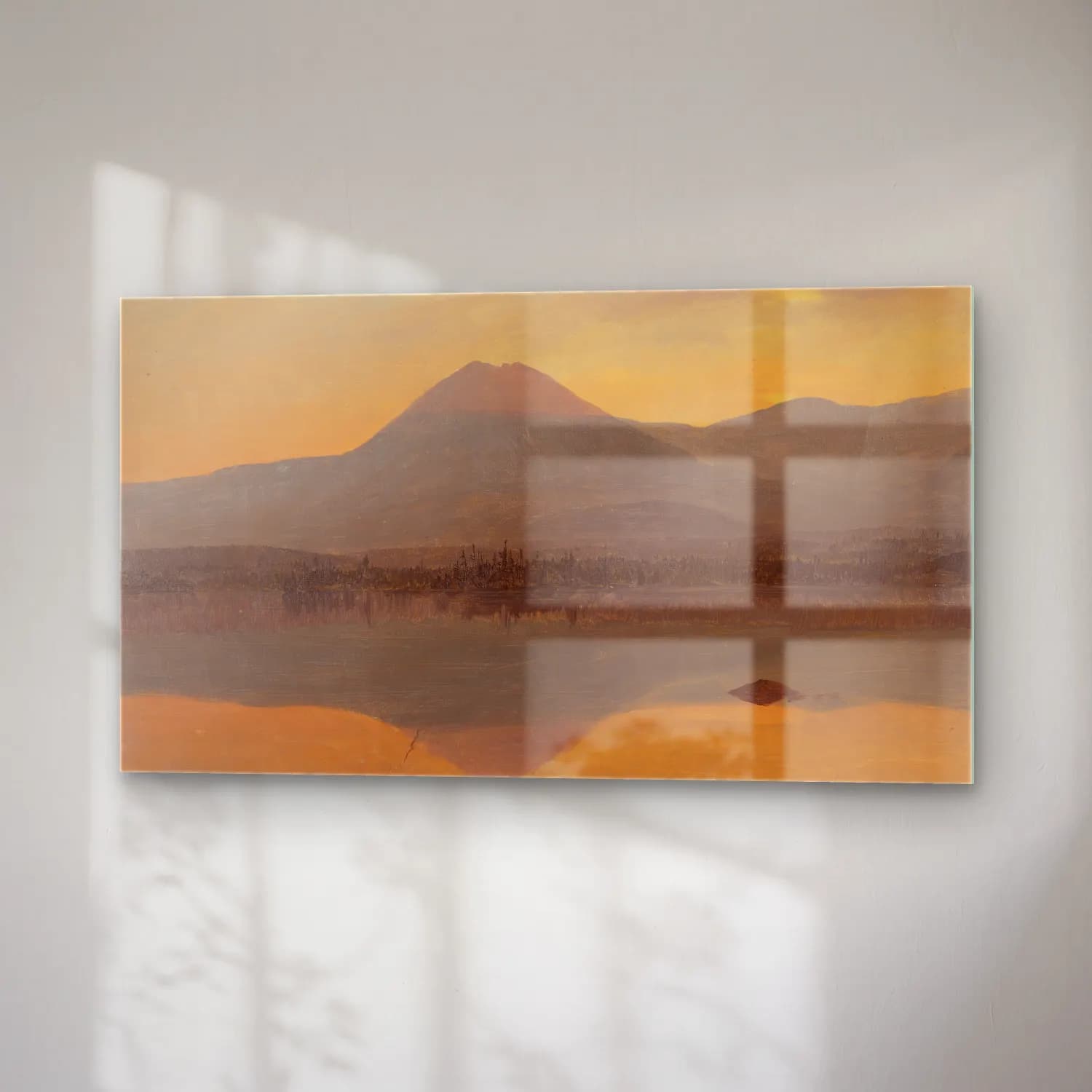 Frederic Edwin Church – Mt. Katahdin from Lake Katahdin cam tablo — sağ açıdan görünüm