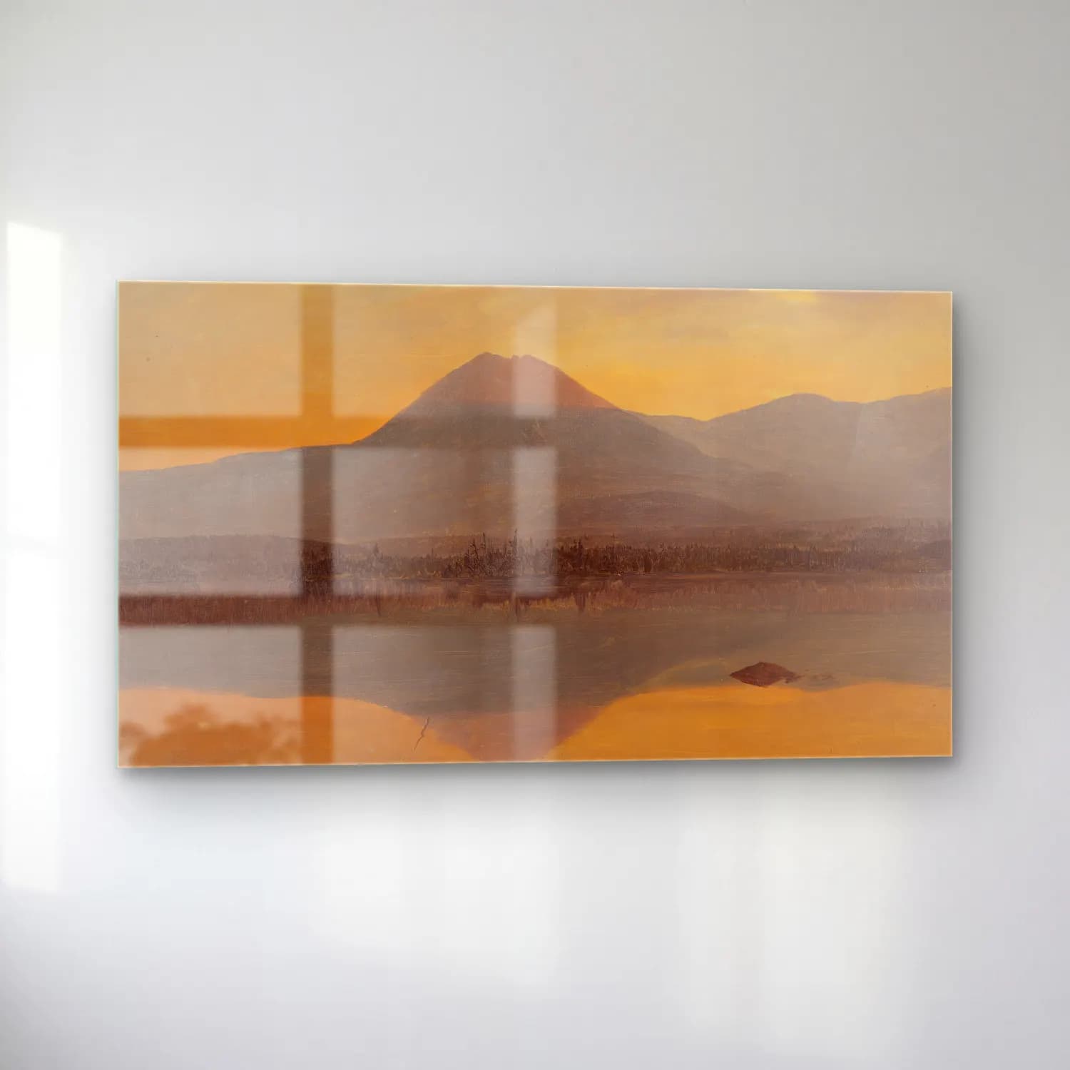 Frederic Edwin Church – Mt. Katahdin from Lake Katahdin cam tablo — sol açıdan görünüm