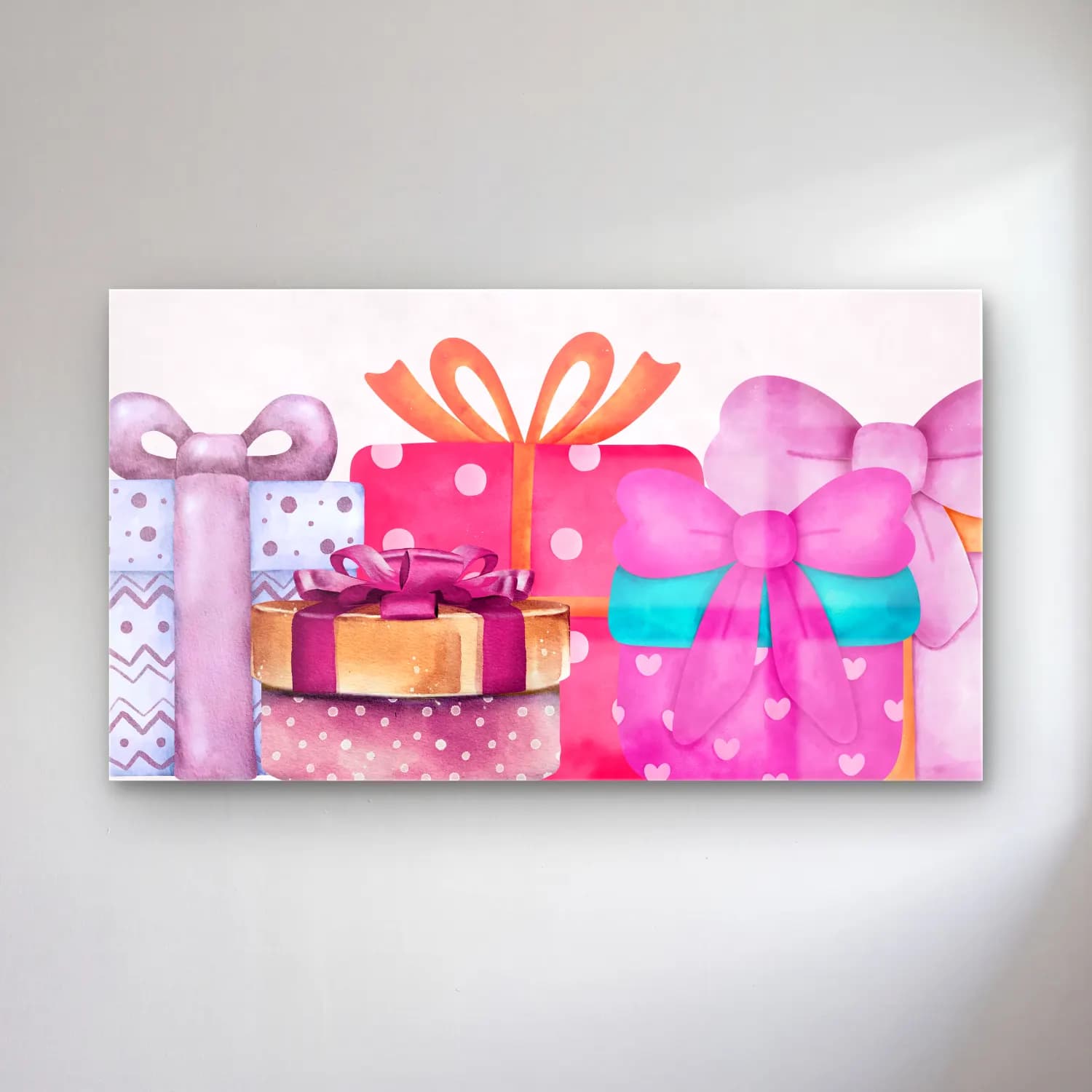 Sevimli İllüstrasyon Hediye Paketleri No. 6 cam tablo — Sevimli İllüstrasyon Hediye Paketleri No. 6 — sevimli i̇llüstrasyon hediye paketleri