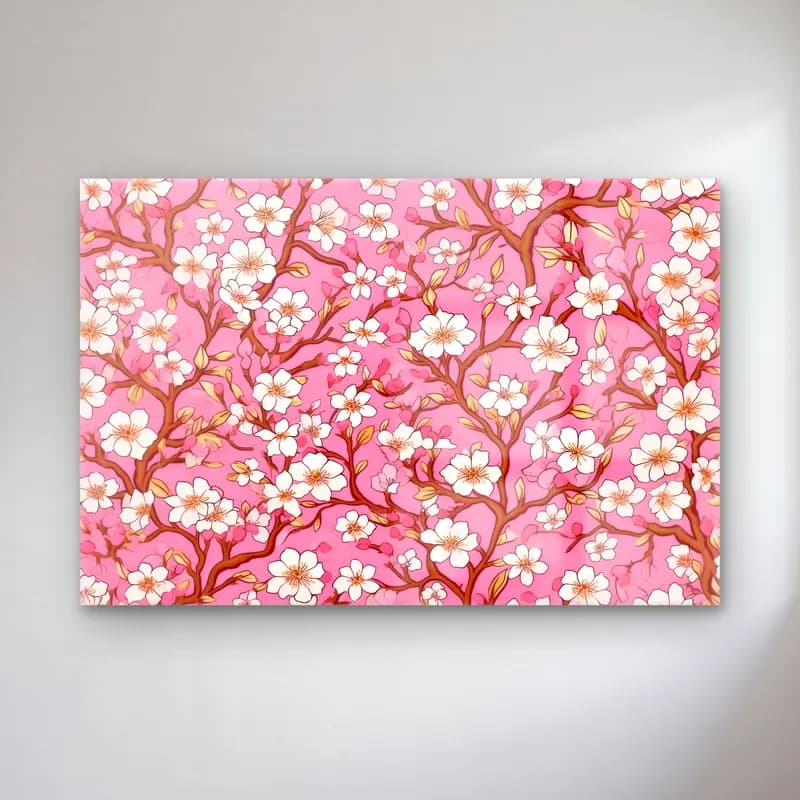 Pastel Kiraz Çiçekleri No. 23 cam tablo — Pastel Kiraz Çiçekleri No. 23 — pastel kiraz çiçekleri