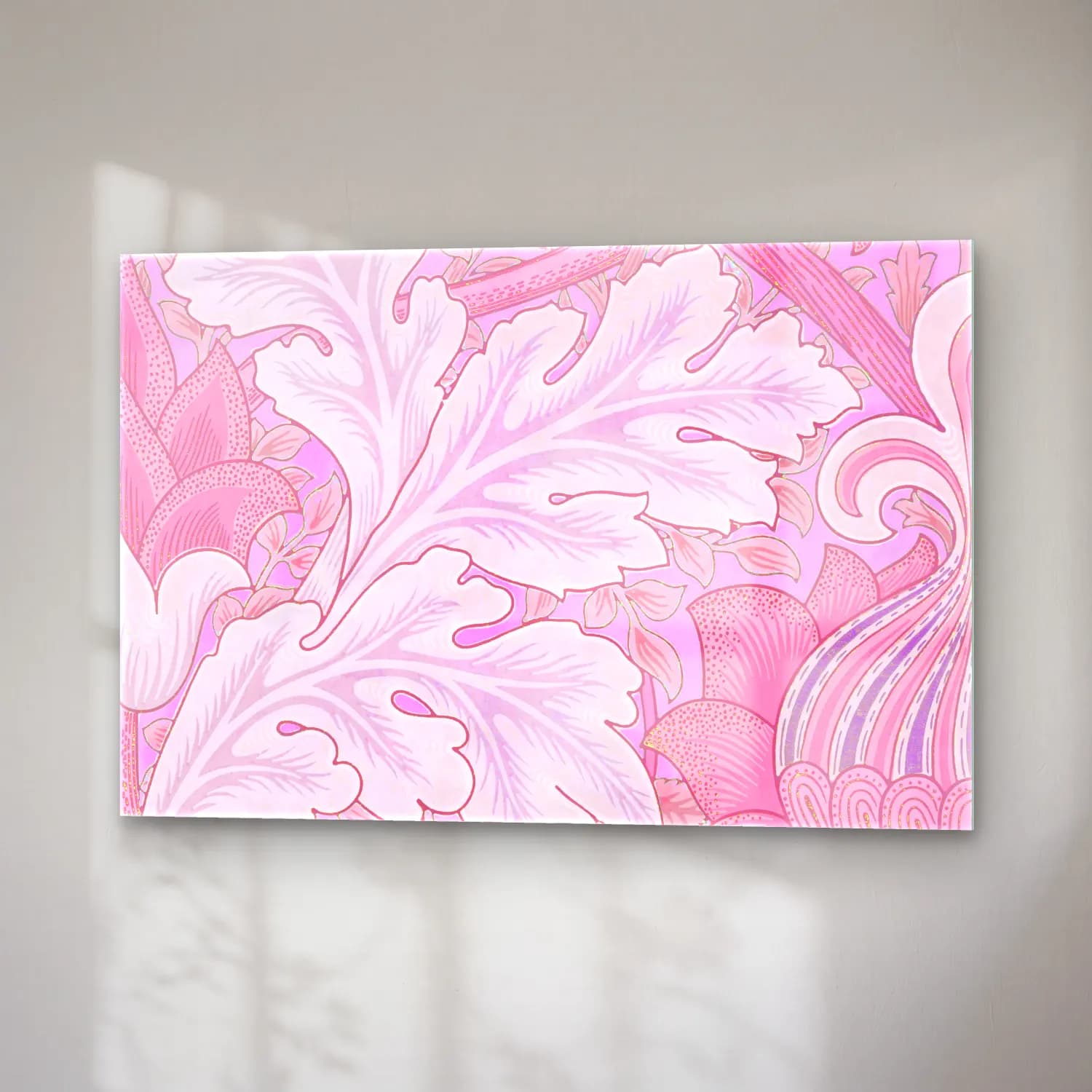 Pastel Çiçek Deseni No. 220 cam tablo — sağ açıdan görünüm