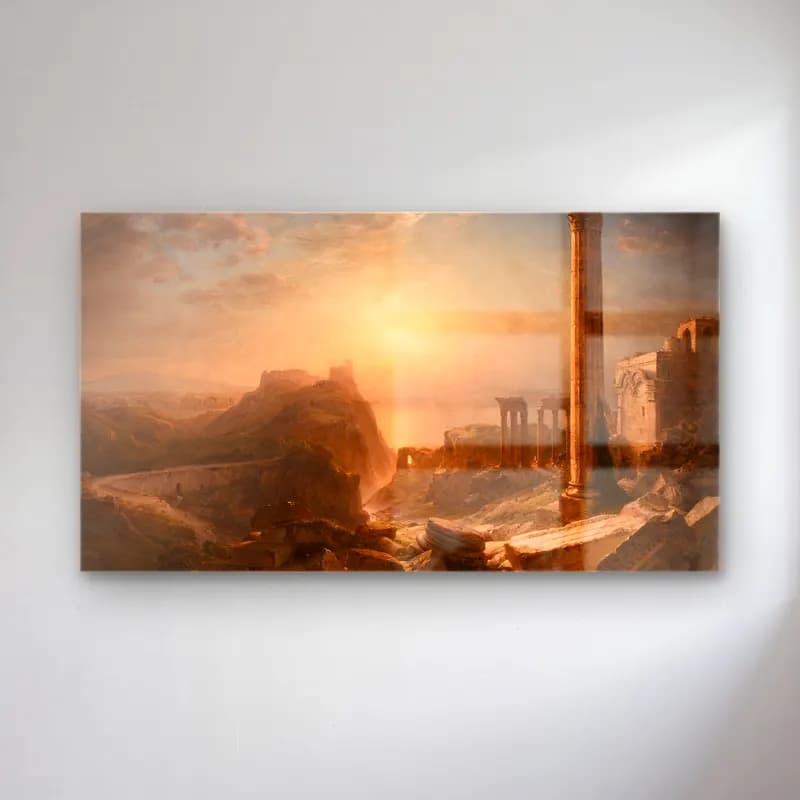 Frederic Edwin Church – Syria by the Sea cam tablo — Frederic Edwin Church – Syria by the Sea — yağlı boya antik kalıntılar