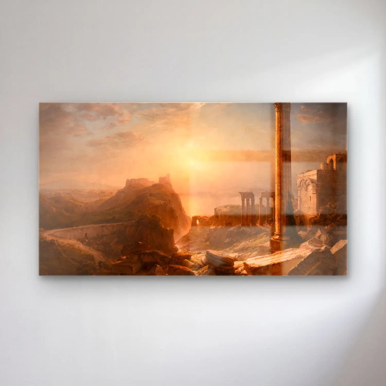 Frederic Edwin Church – Syria by the Sea cam tablo — Frederic Edwin Church – Syria by the Sea — yağlı boya antik kalıntılar