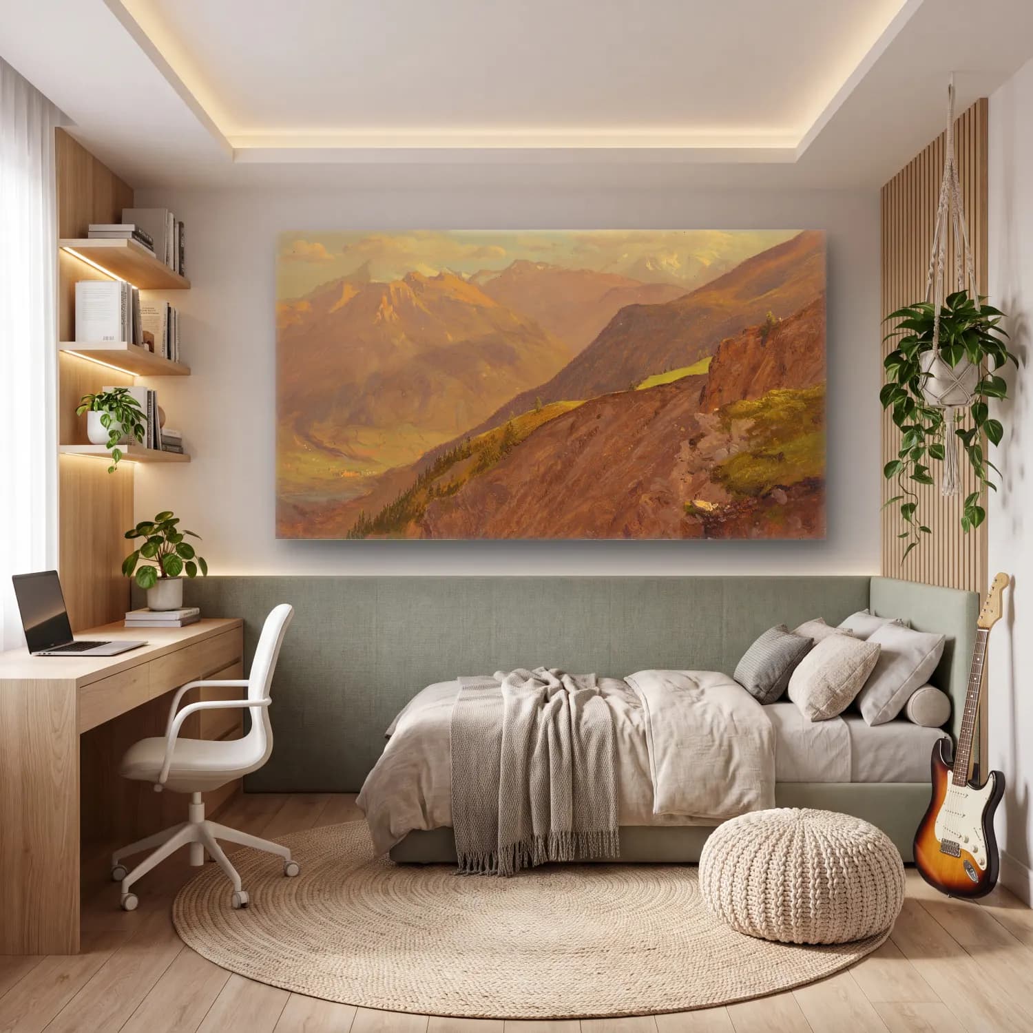Frederic Edwin Church – Woodland bank, Jamaica cam tablo — genç odasında