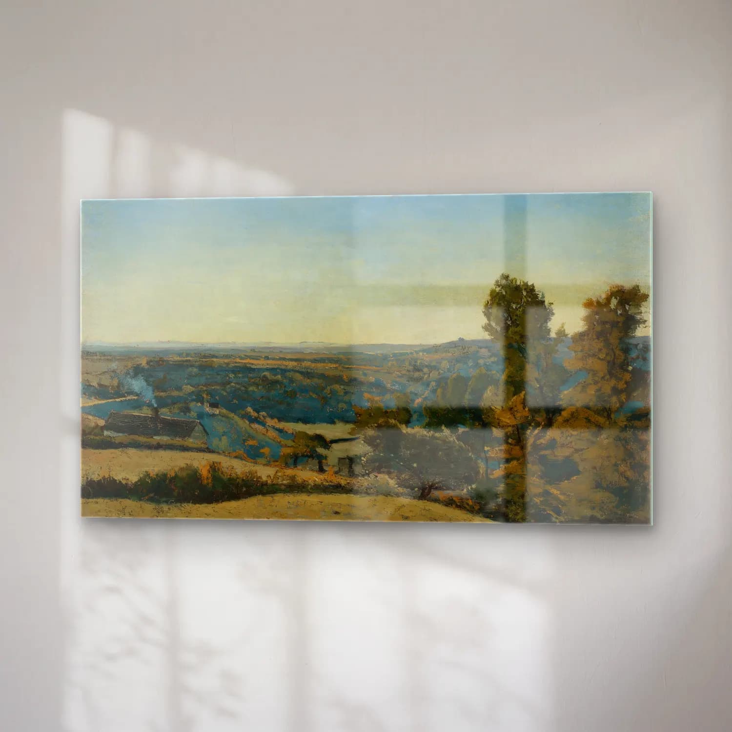 Henri-Joseph Harpignies – Französische Landschaft cam tablo — sağ açıdan görünüm