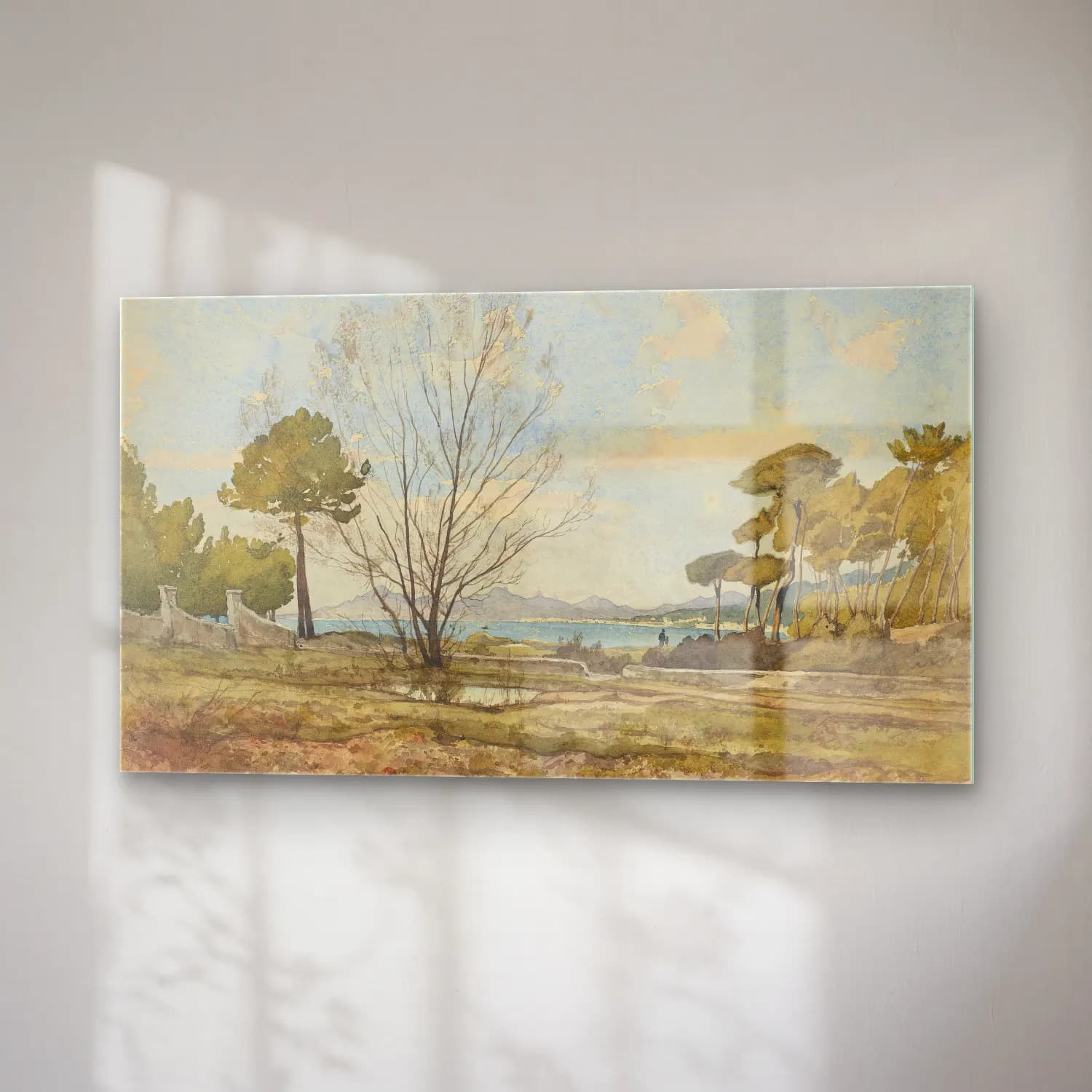 Henri-Joseph Harpignies – Vue du golfe de Juan-les-Pins près d’Antibes cam tablo — sağ açıdan görünüm