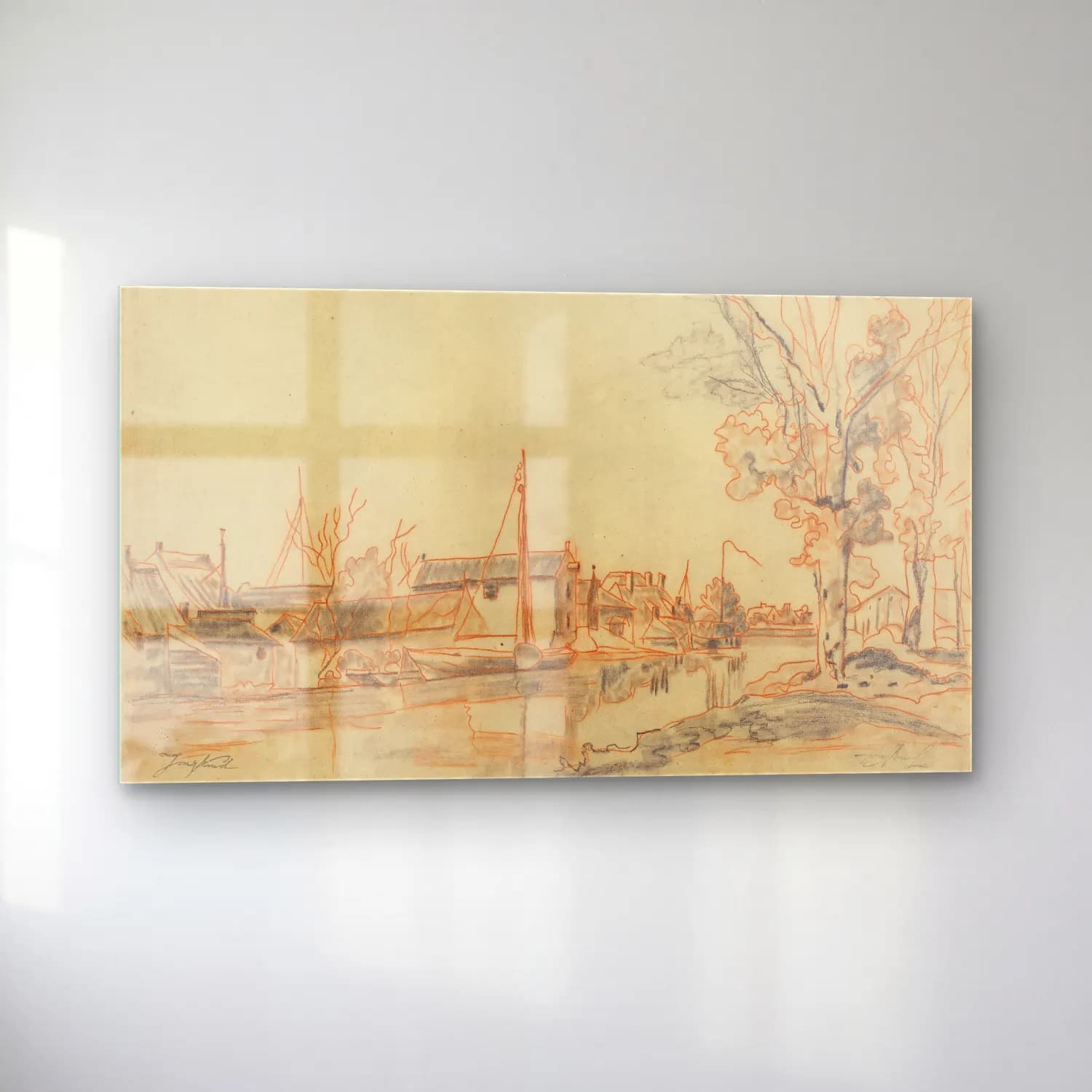 Johan Barthold Jongkind – Bords de Canal cam tablo — sol açıdan görünüm