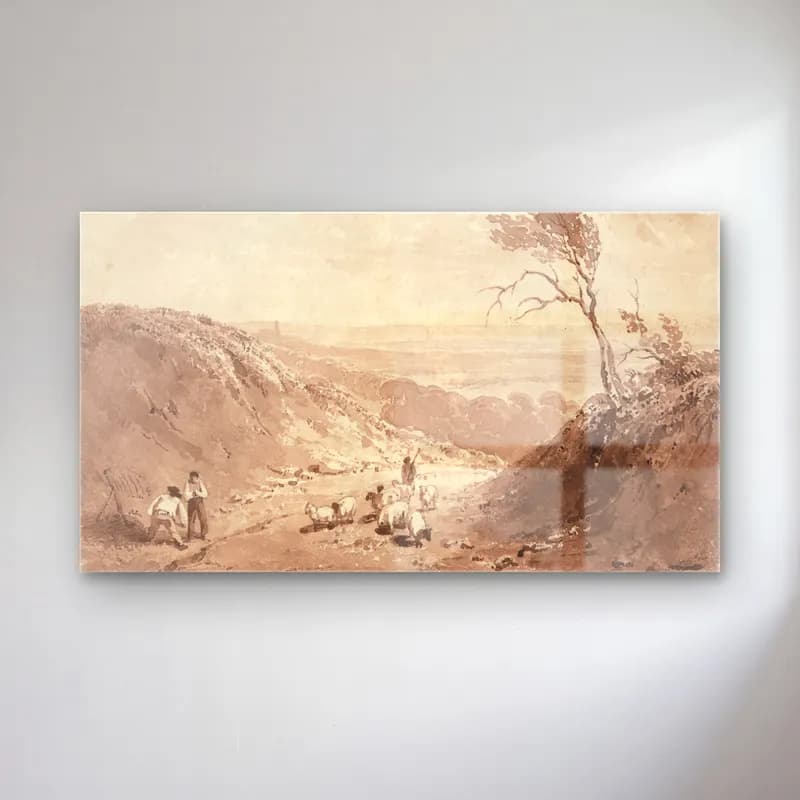 Richard Parkes Bonington – Road Workers, near Lillebonne cam tablo — Richard Parkes Bonington – Road Workers, near Lillebonne — vintage koyun