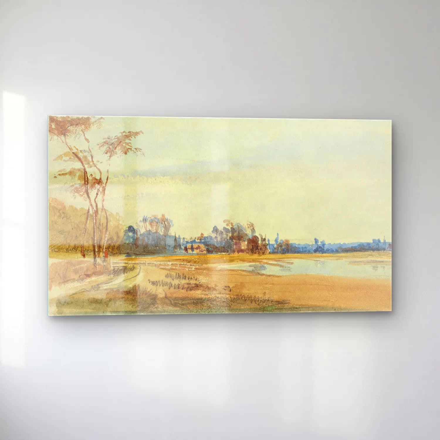 Richard Parkes Bonington – The Salt Marshes near Trouville cam tablo — sol açıdan görünüm