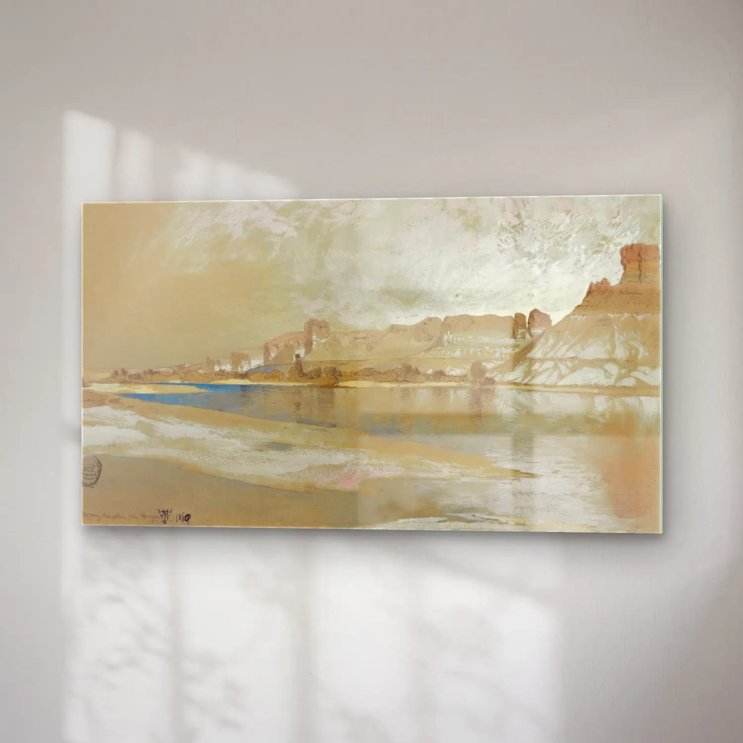 Thomas Moran – Green River from the Ferry, Wyoming Territory cam tablo — sağ açıdan görünüm