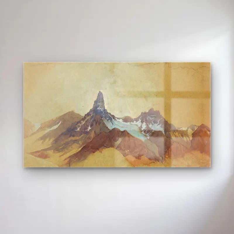 Thomas Moran – Index Peak, Clark’s Fork, Wyoming cam tablo — Thomas Moran – Index Peak, Clark’s Fork, Wyoming — suluboya dağ manzarası