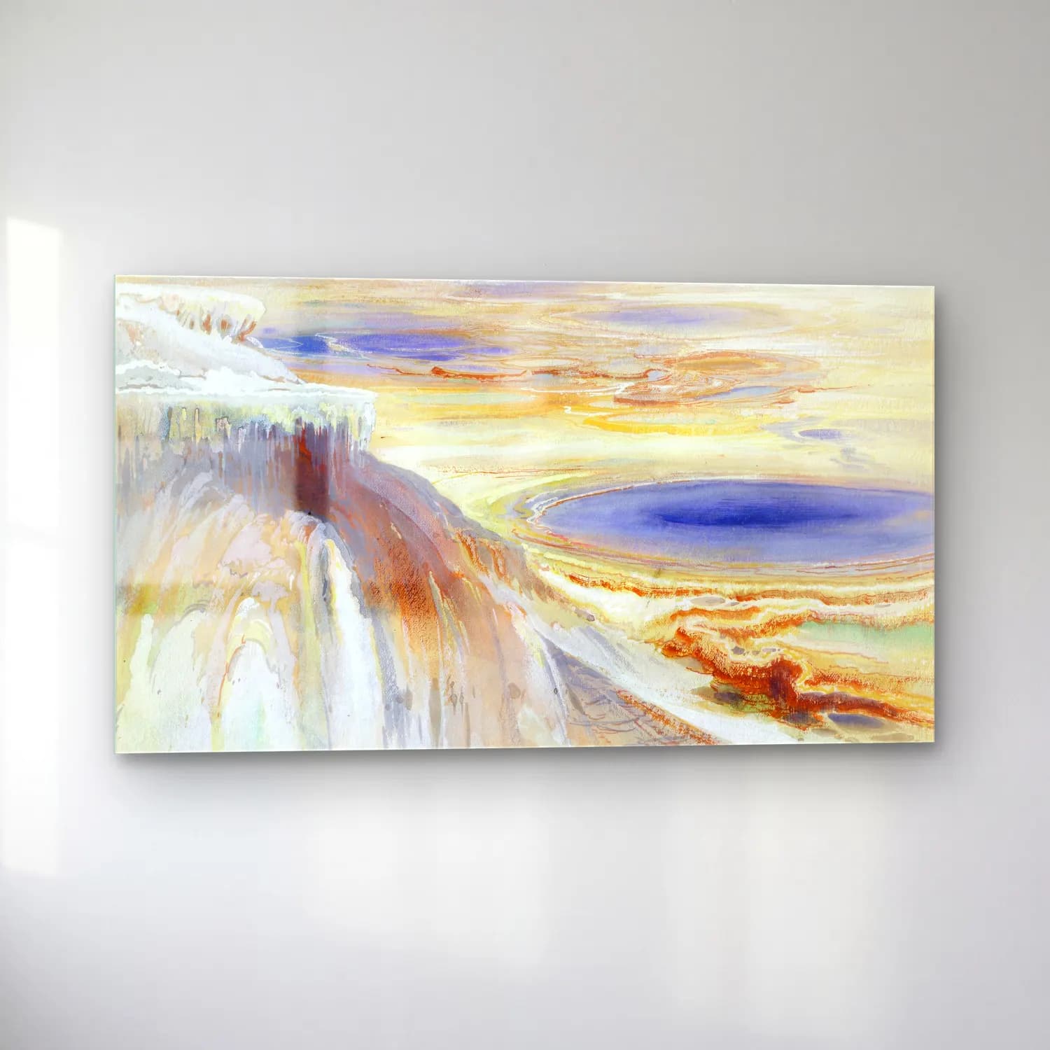 Thomas Moran – Mammoth Hot Springs, Yellowstone cam tablo — sol açıdan görünüm