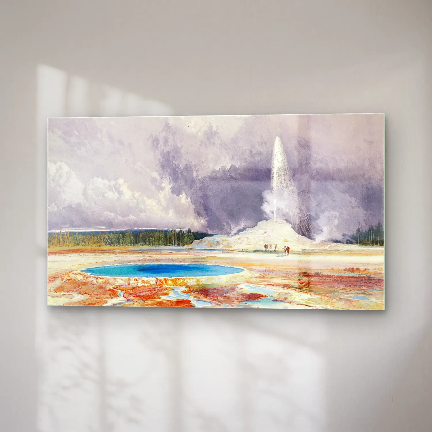 Thomas Moran – Old Castle Geyser (ca. 1874) cam tablo — sağ açıdan görünüm