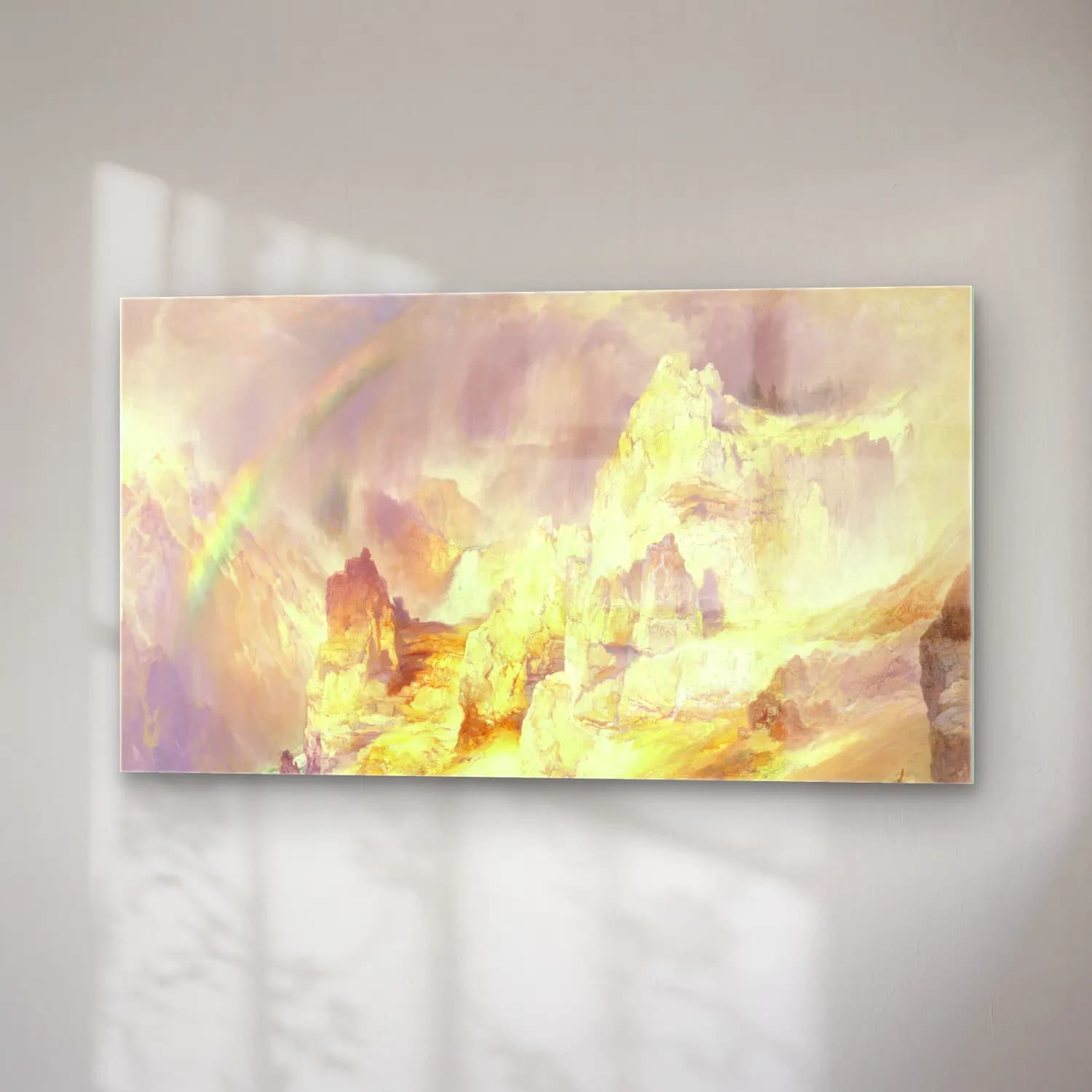 Thomas Moran – Rainbow Over The Grand Canyon Of The Yellowstone cam tablo — sağ açıdan görünüm