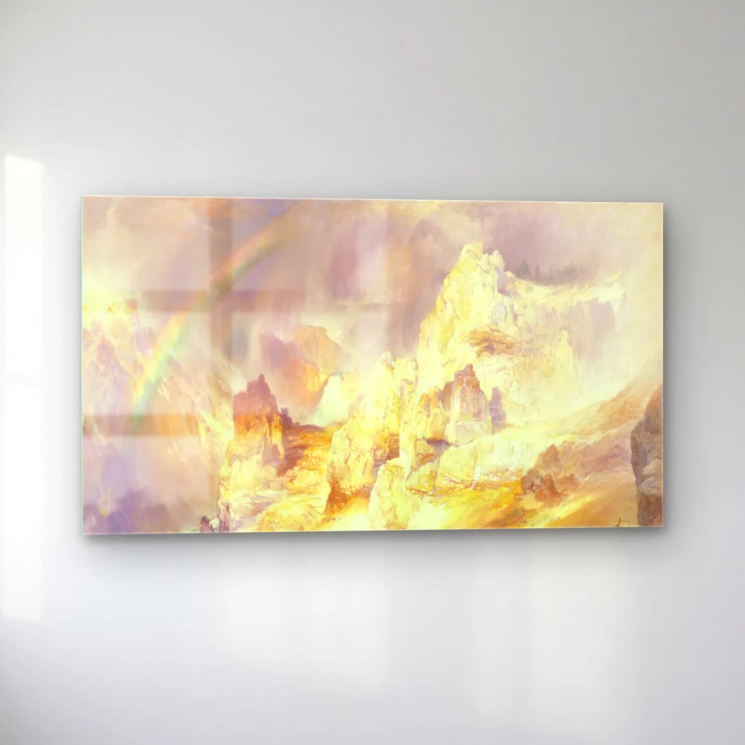 Thomas Moran – Rainbow Over The Grand Canyon Of The Yellowstone cam tablo — sol açıdan görünüm